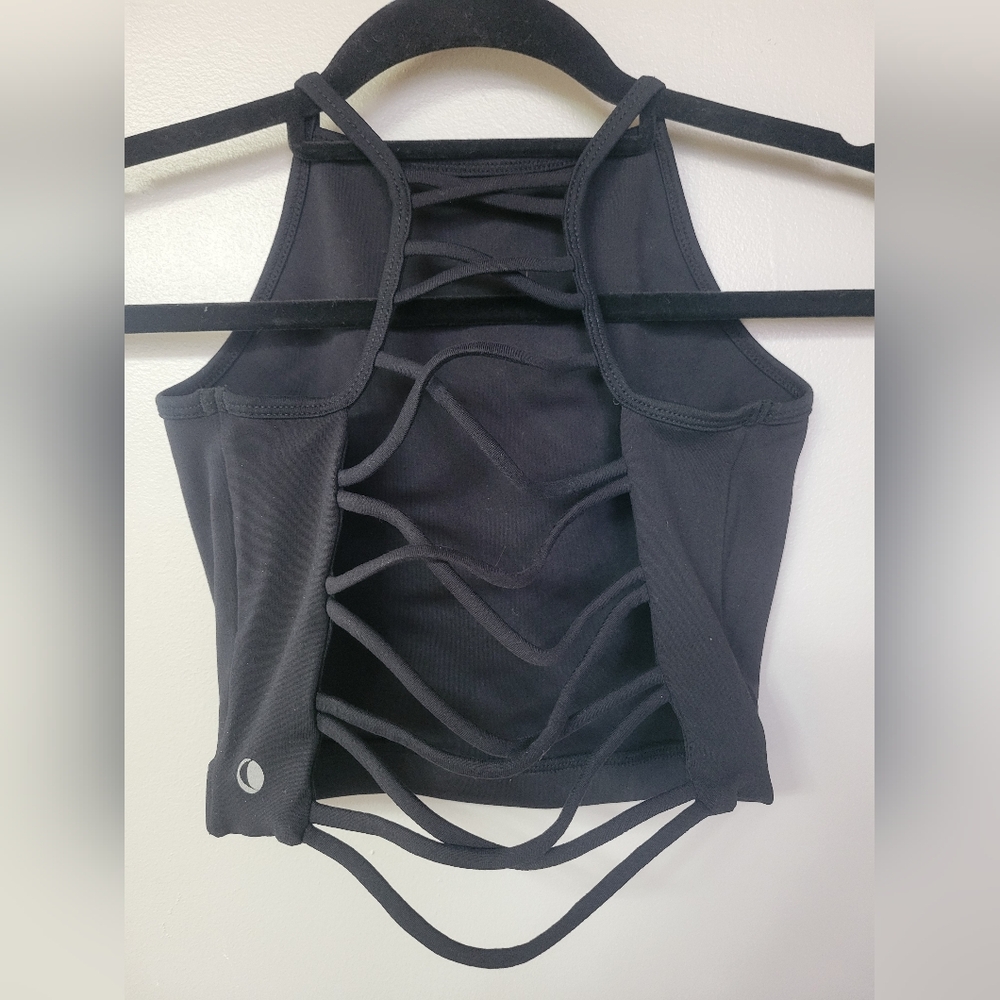 Chill By Will Black Strappy Athletic Bra Top